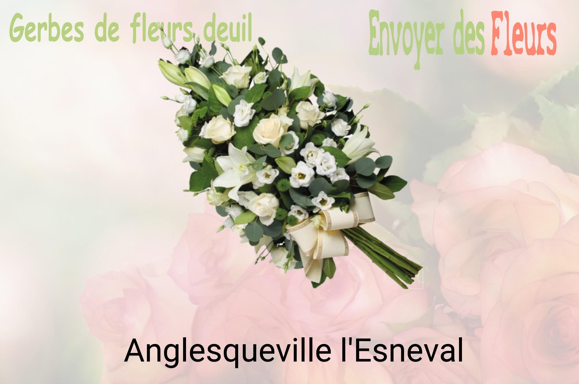 Gerbe de fleurs de deuil livrée à Anglesqueville-l'Esneval